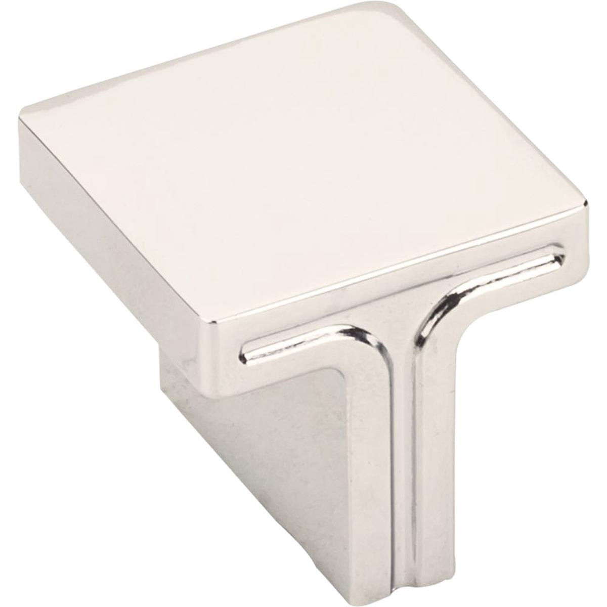 Anwick Square Knob 1-18 OL Polished Nickel