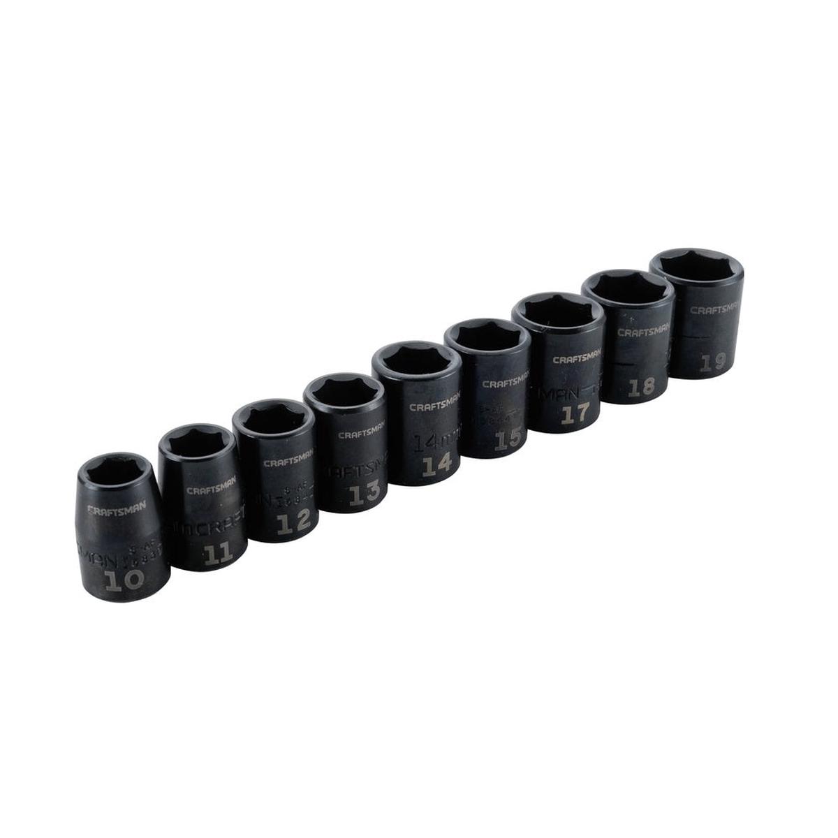 Craftsman CMMT15881 Metric Impact Socket Set 38 Inch