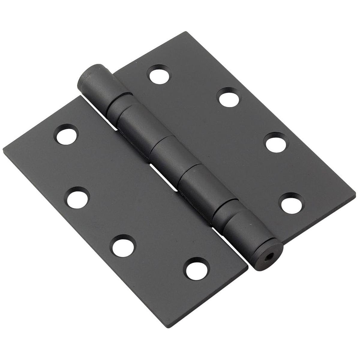 Full Mortise Ball Bearing Butt Hinge -Removable Pin - 4-12 (114 mm) - Black - 3 Pack