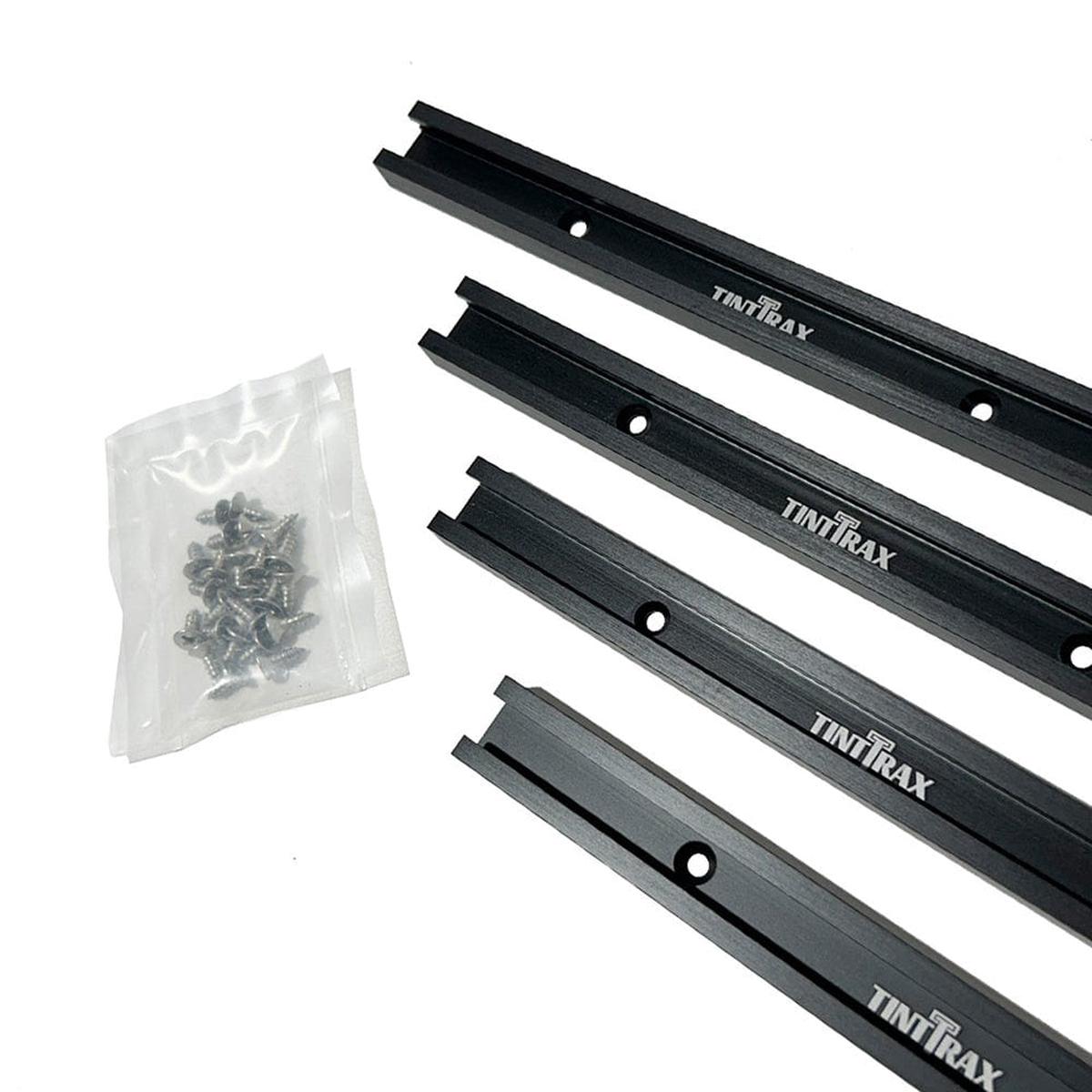 24 Universal Profile T-Track Kit- Black- 4 Piece