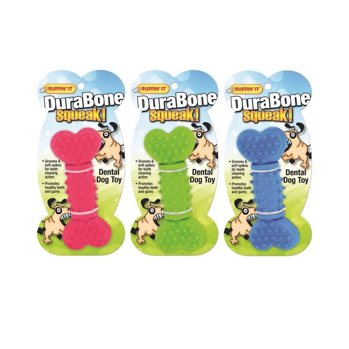 Ruffin It 80511 Durabone Squeak Dental Dog Toy Assorted