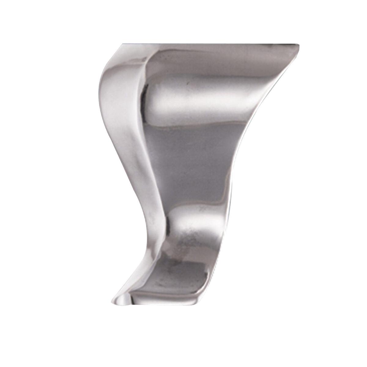 4 (102 mm) Curved Furniture Leg Brushed Aluminum