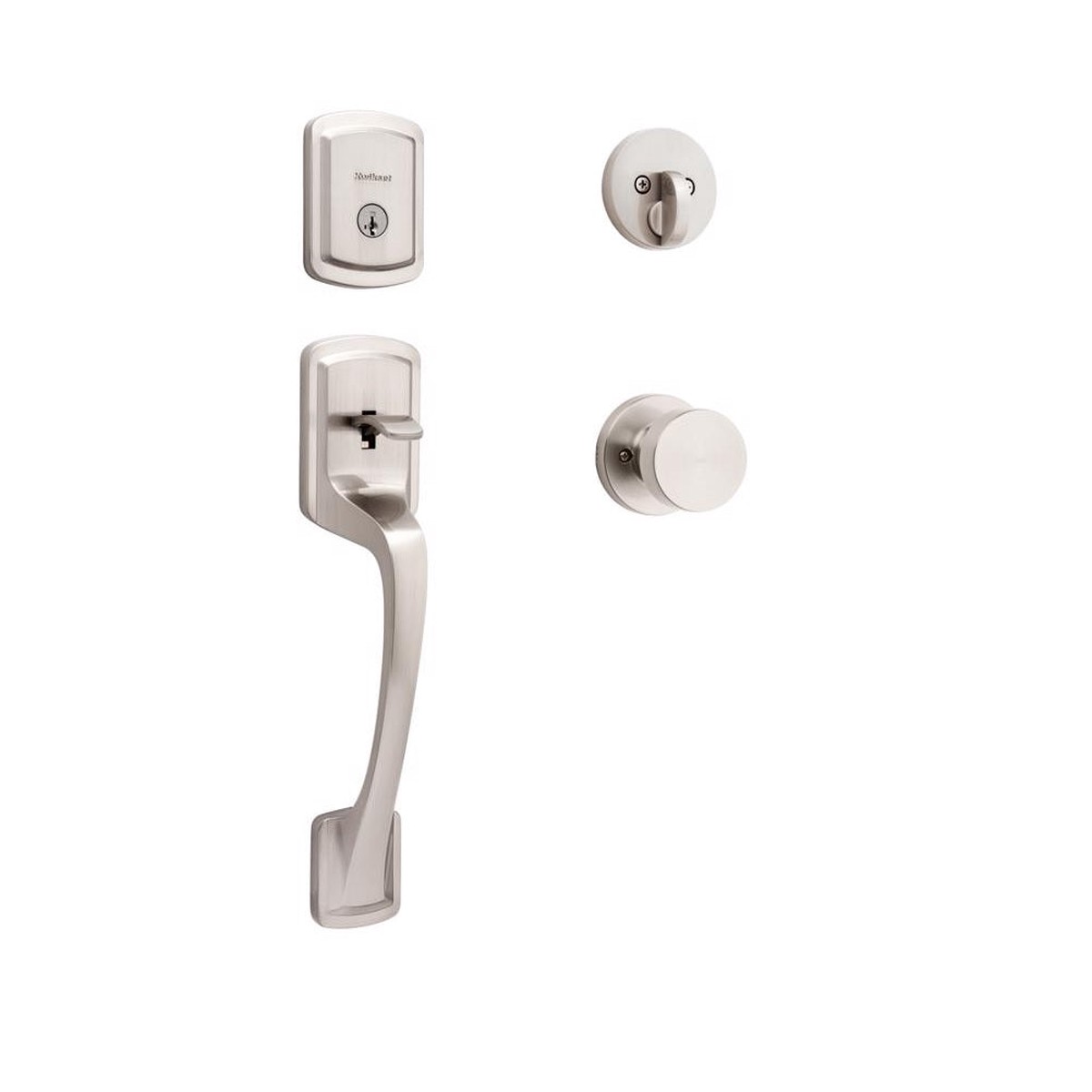 Kwikset 98180-025 Prague Entry Handleset Satin Nickel