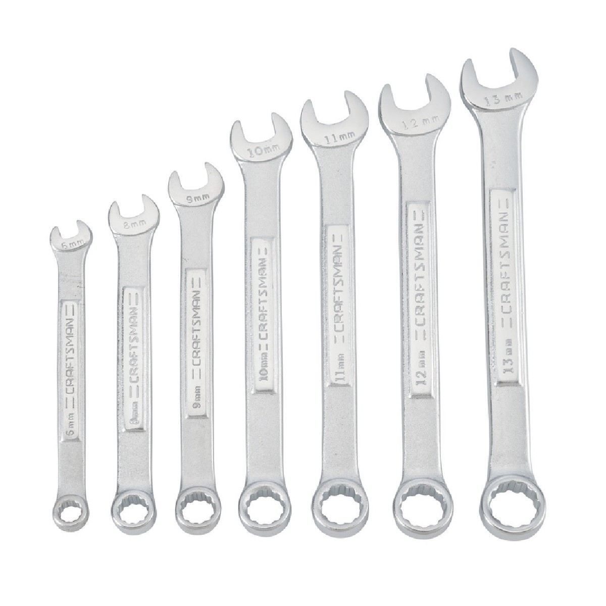 Craftsman CMMT21086 Metric Wrench Set Silver
