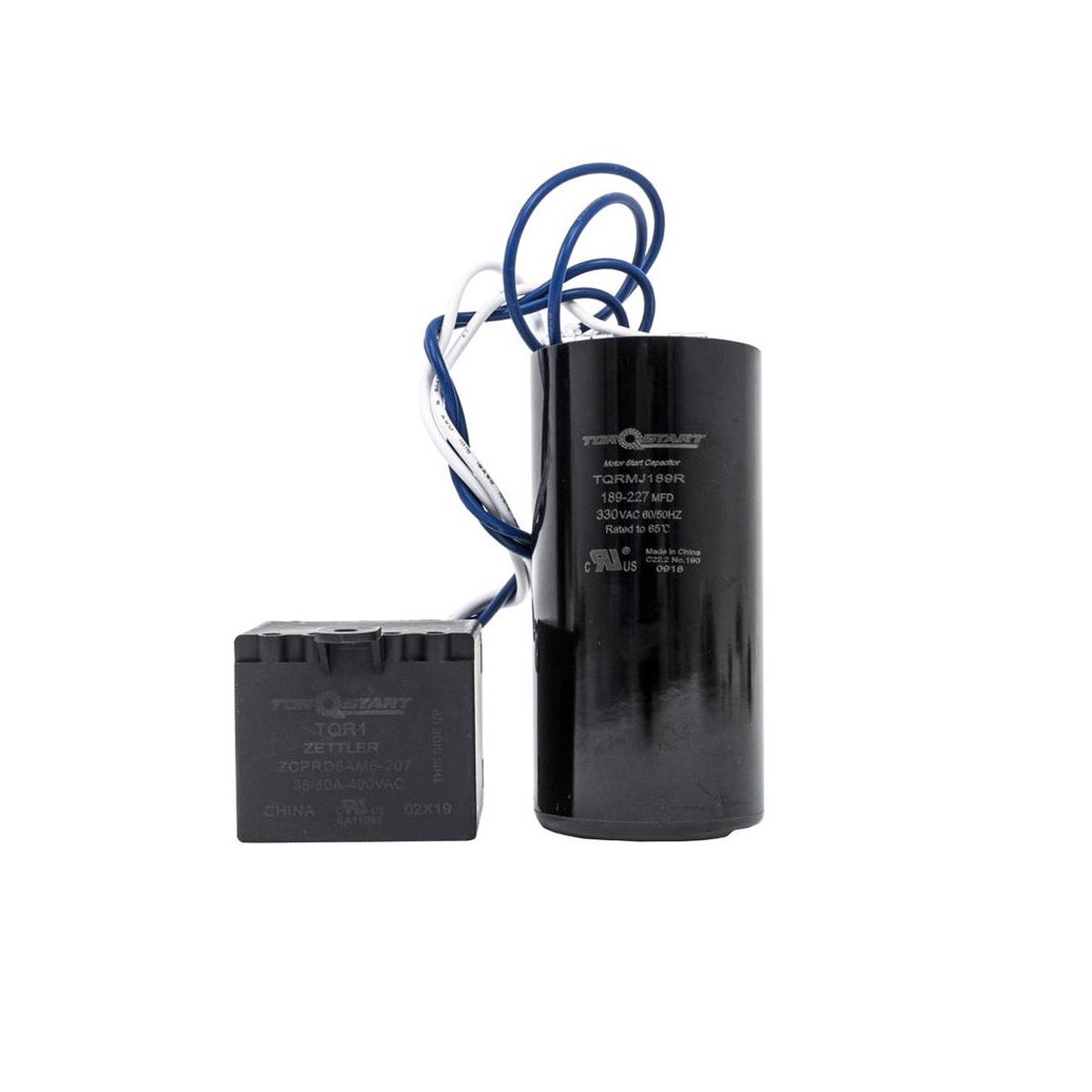 Titan Pro TQS2 270-324 MFD Hard Start Capacitor Kit Metal