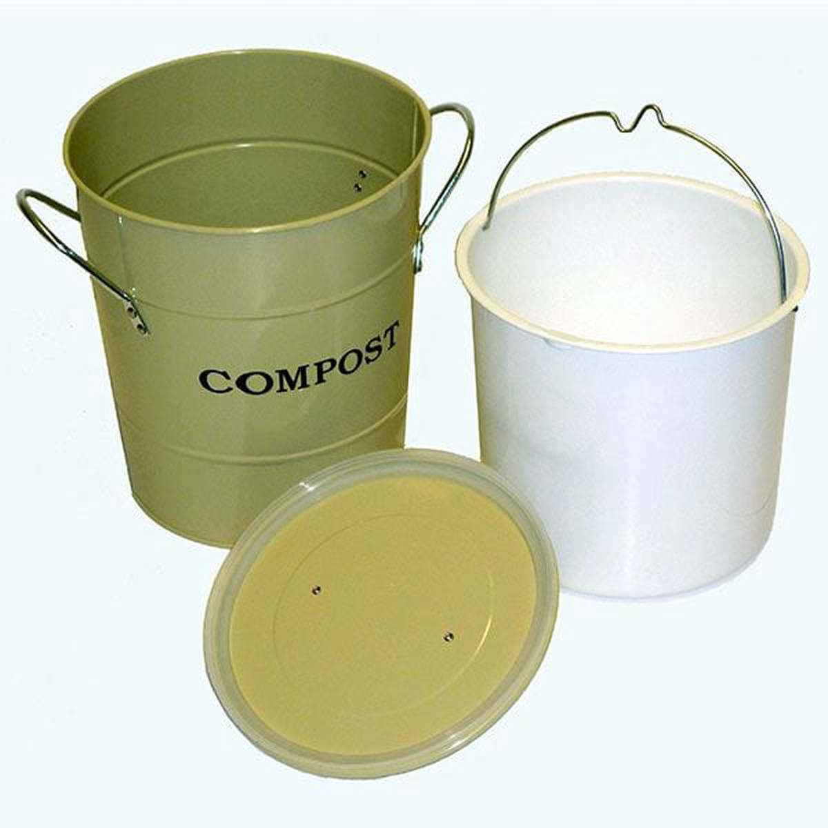 2-N-1 Kitchen Compost Bucket Oatmeal Model CPBS01