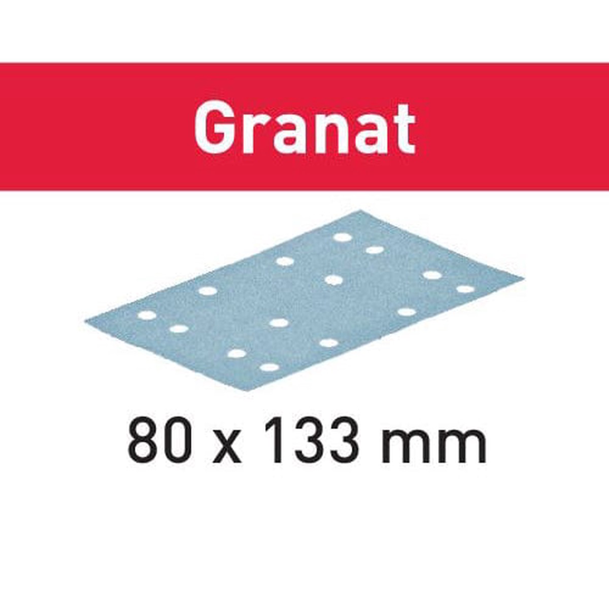 Abrasive Granat Sandpaper - 80x133 - P80 50 Pack