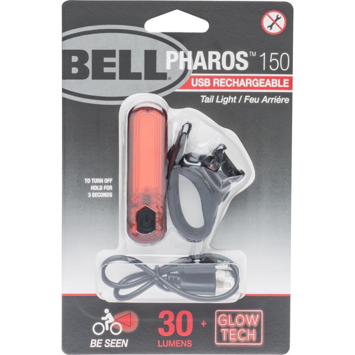 Bell Sports Pharos 150 Plastic Bicycle Tail Light BlackRed