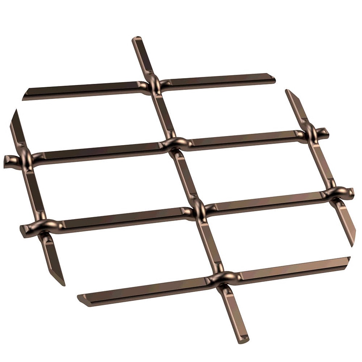 1 Flat Straight Weave Decorative Grille - Antique Brass 18 W x 48 L Sheet