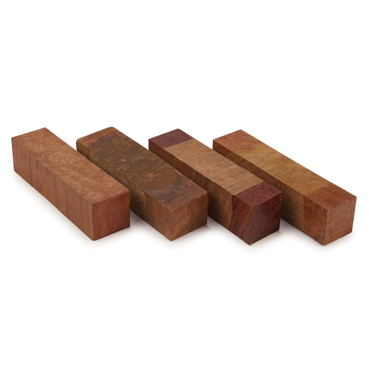 Australian Burl Wood Blanks - 1-12 x 1-12 x 6 - 4 Pack