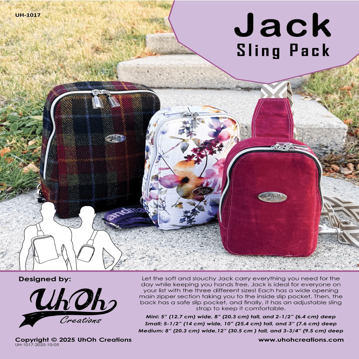 Jack Sling Pack by UhOh Creations (Printed Paper Pattern)