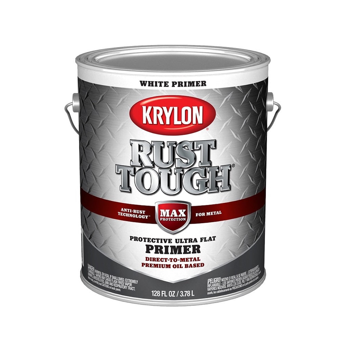 Krylon K09744008 Rust Tough Ultra Flat Primer White 1 Gallon