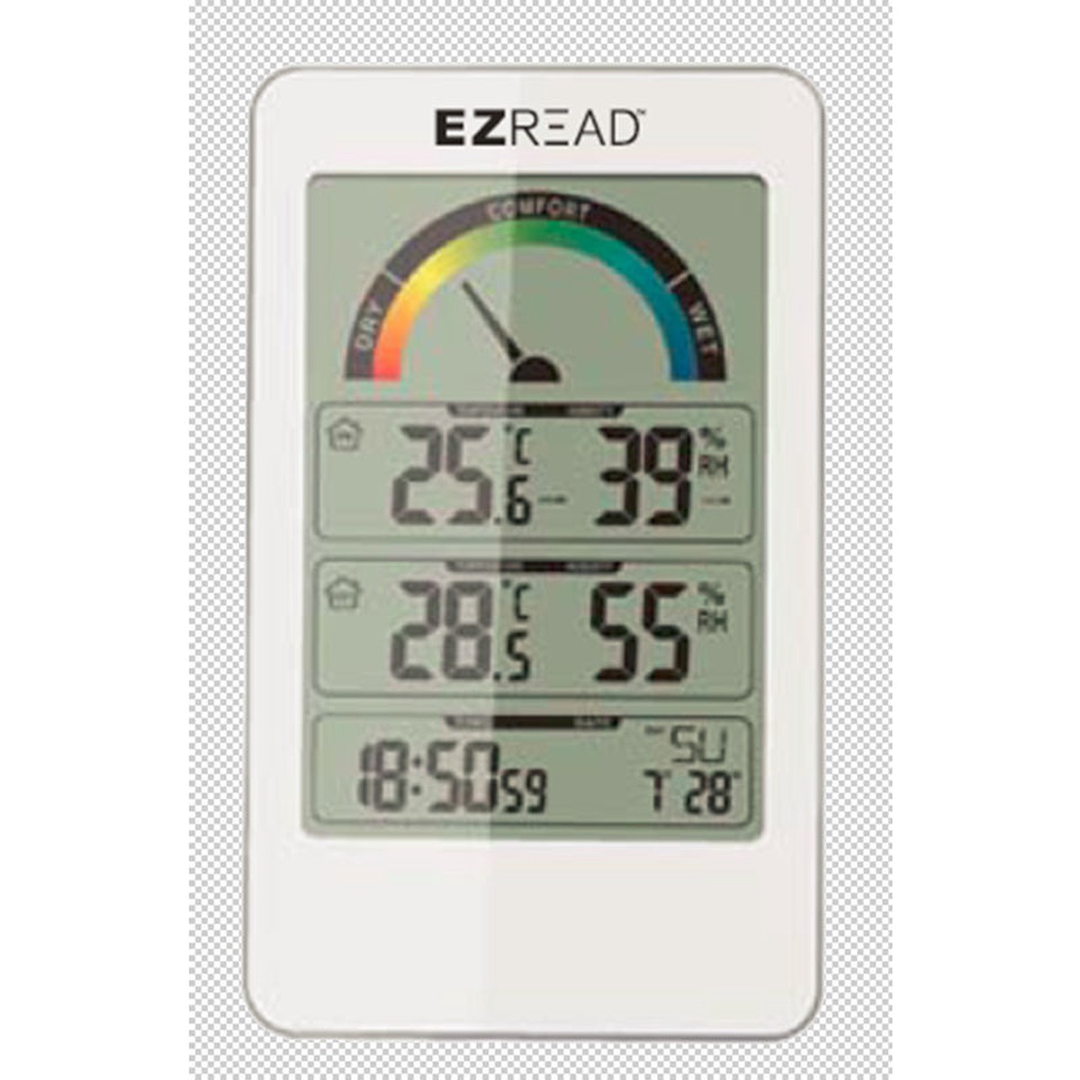 Headwind 840-1502 EZRead ClockThermometerHygrometer White Polyresin