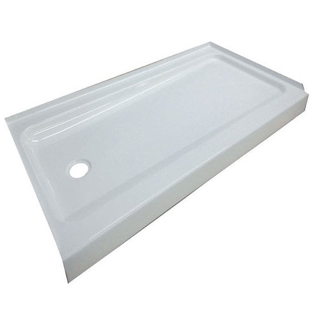 Bootz 010-1101-00 ShowerCast Plus Single Threshold Slip-Resistant Shower Base White
