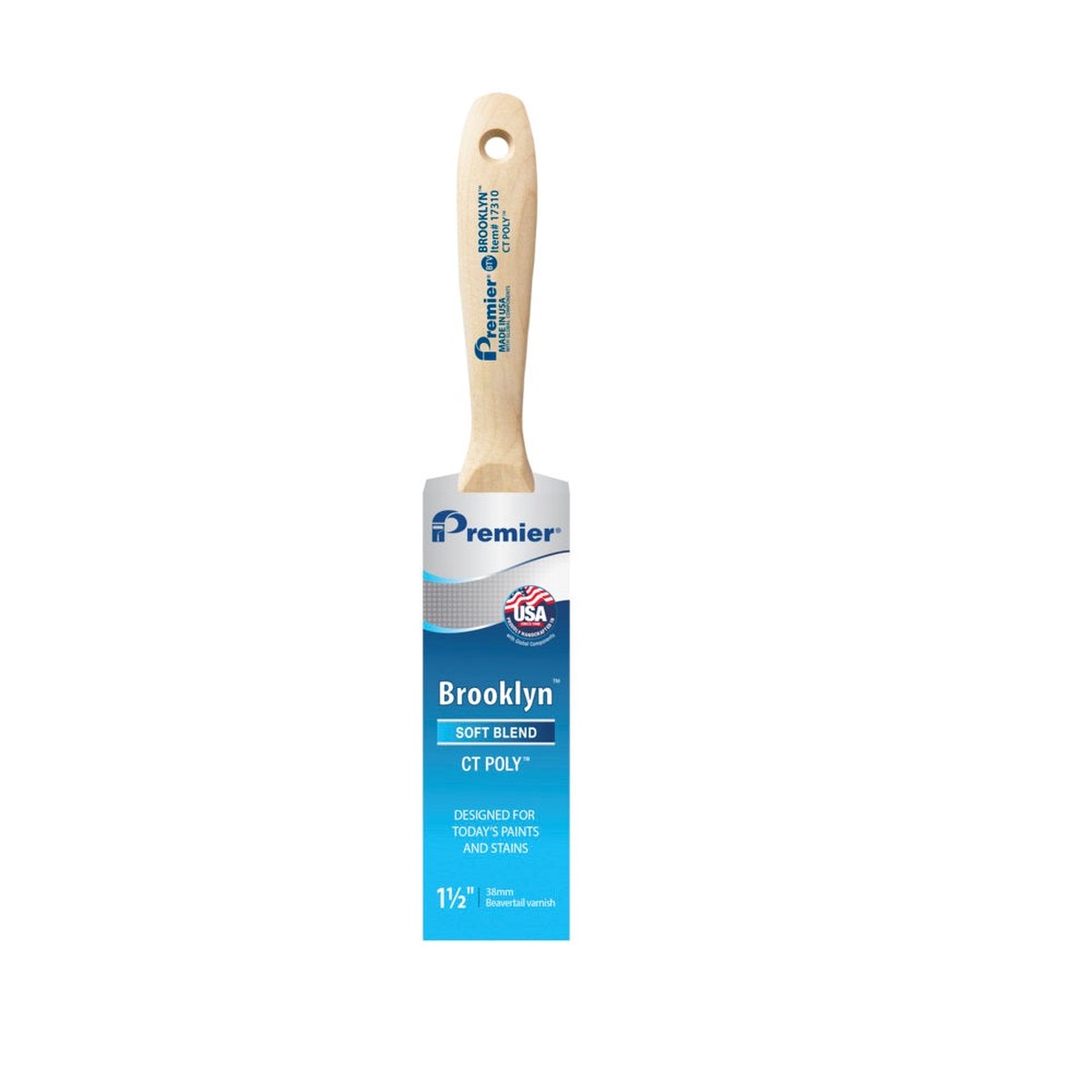 Premier 17310 Brooklyn Beavertail Varnish Paint Brush 2-12 Inch