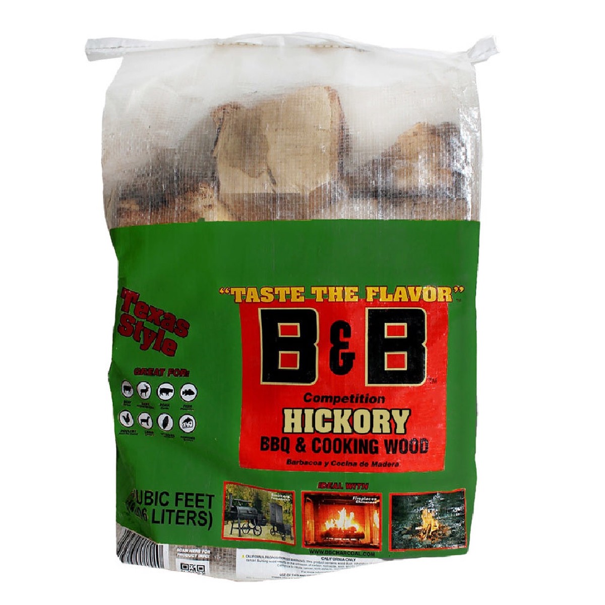 BB Charcoal 00202 All Natural Hickory Cooking Logs