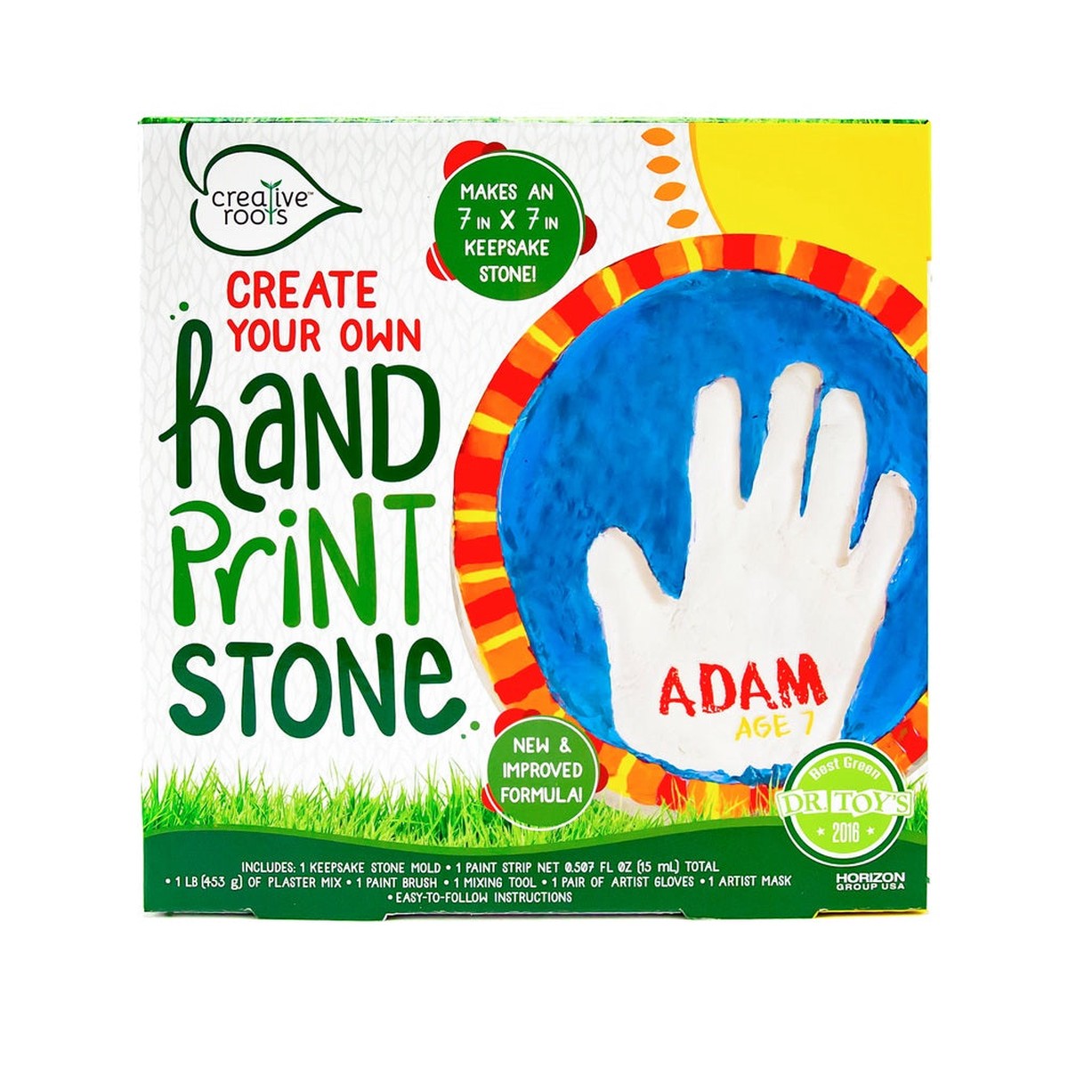 Creative Roots 64914A Hand Print Stone Activity Kit PaperPlastic