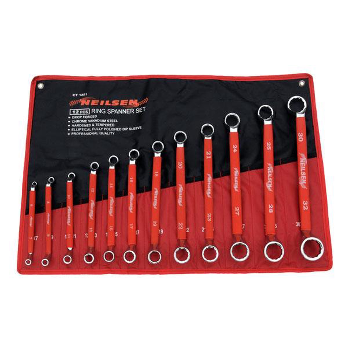 Neilsen CT1351 Ring Spanner Set - 12pc