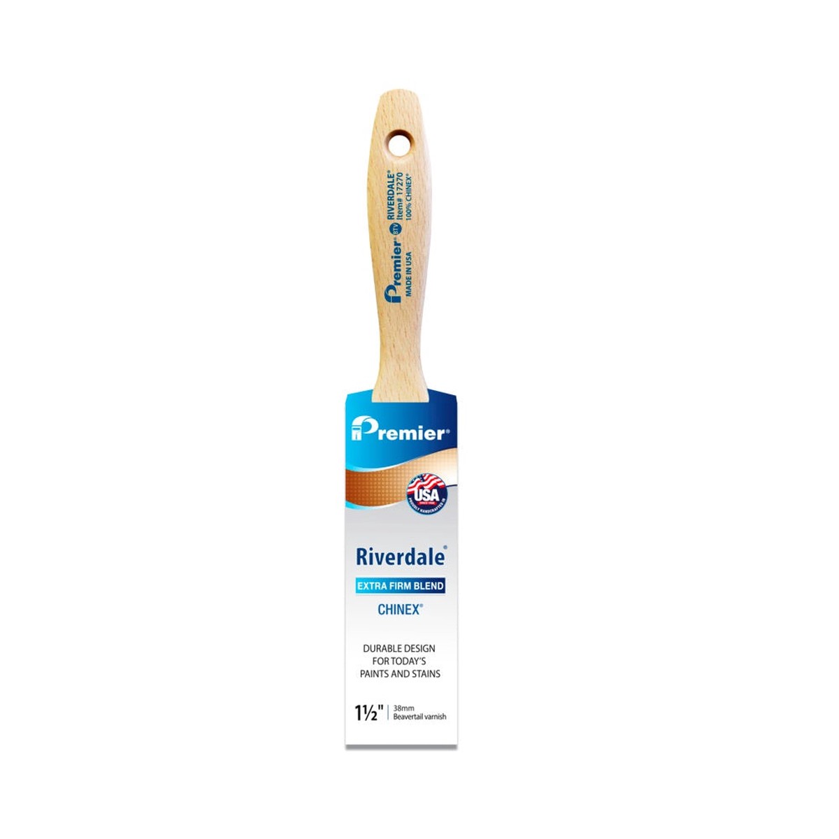 Premier 17270 Riverdale Beavertail Varnish Paint Brush 1-12 Inch