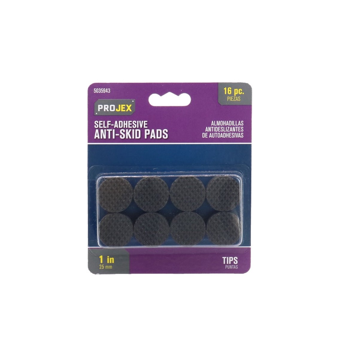 Projex 3602ACE Self Adhesive Non-Skid Pad Black