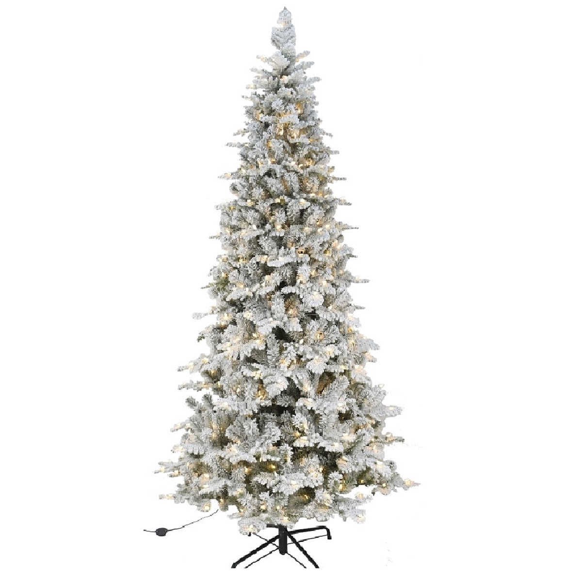 Santas Forest 29780 Prelit Snowy Nobel Tree 8 feet