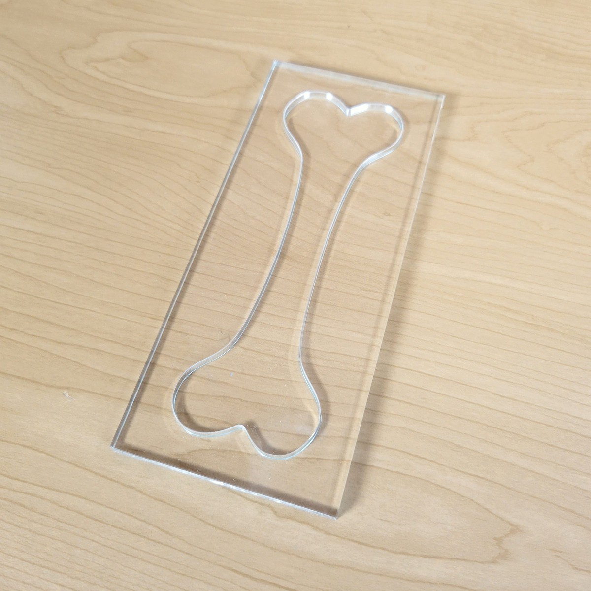 Single Dog Bone EpoxyResin Inlay Acrylic Router Template