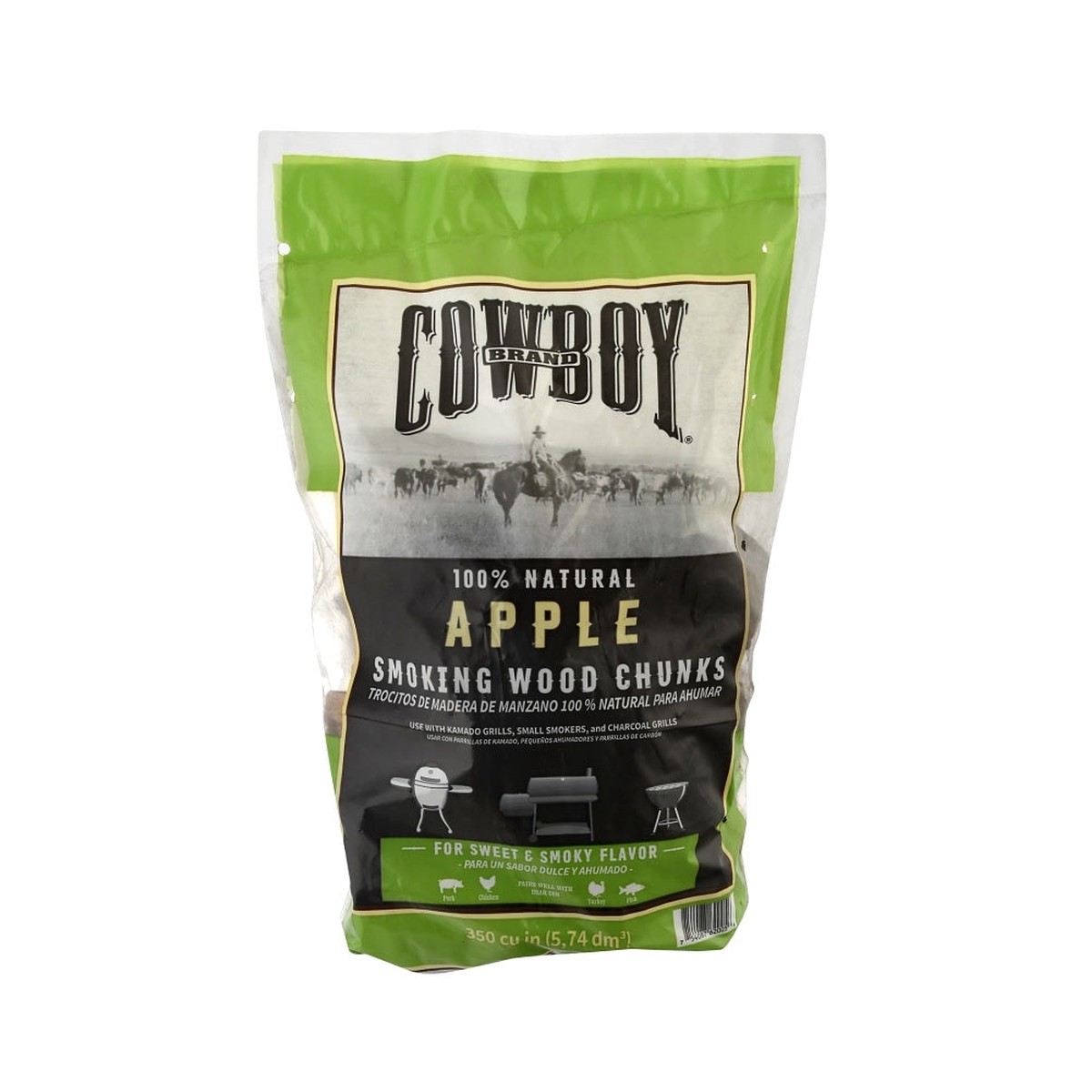 Cowboy 52330 Charcoal Smoking Chunk Apple Wood
