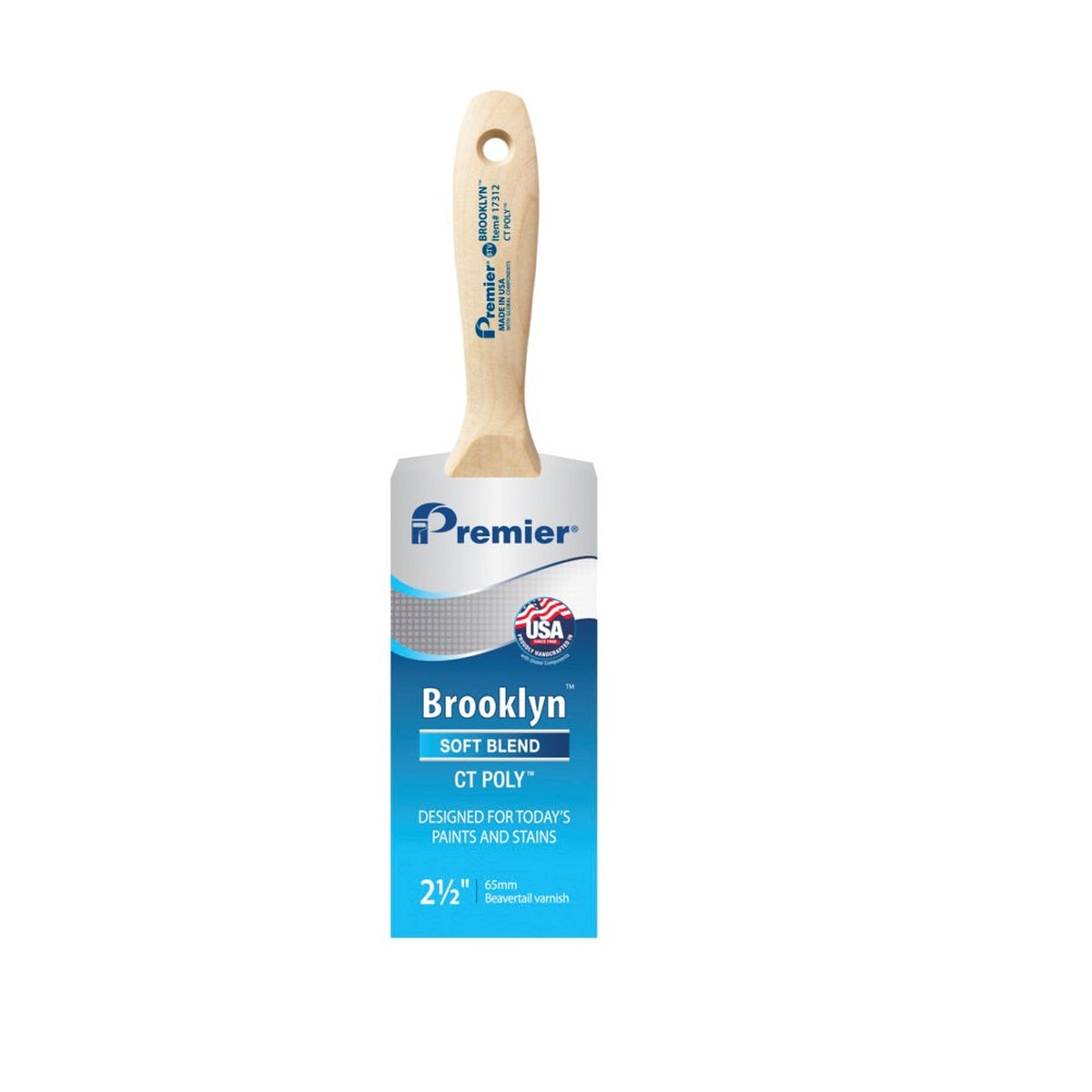 Premier 17312 Brooklyn Beavertail Varnish Paint Brush 2-12 Inch