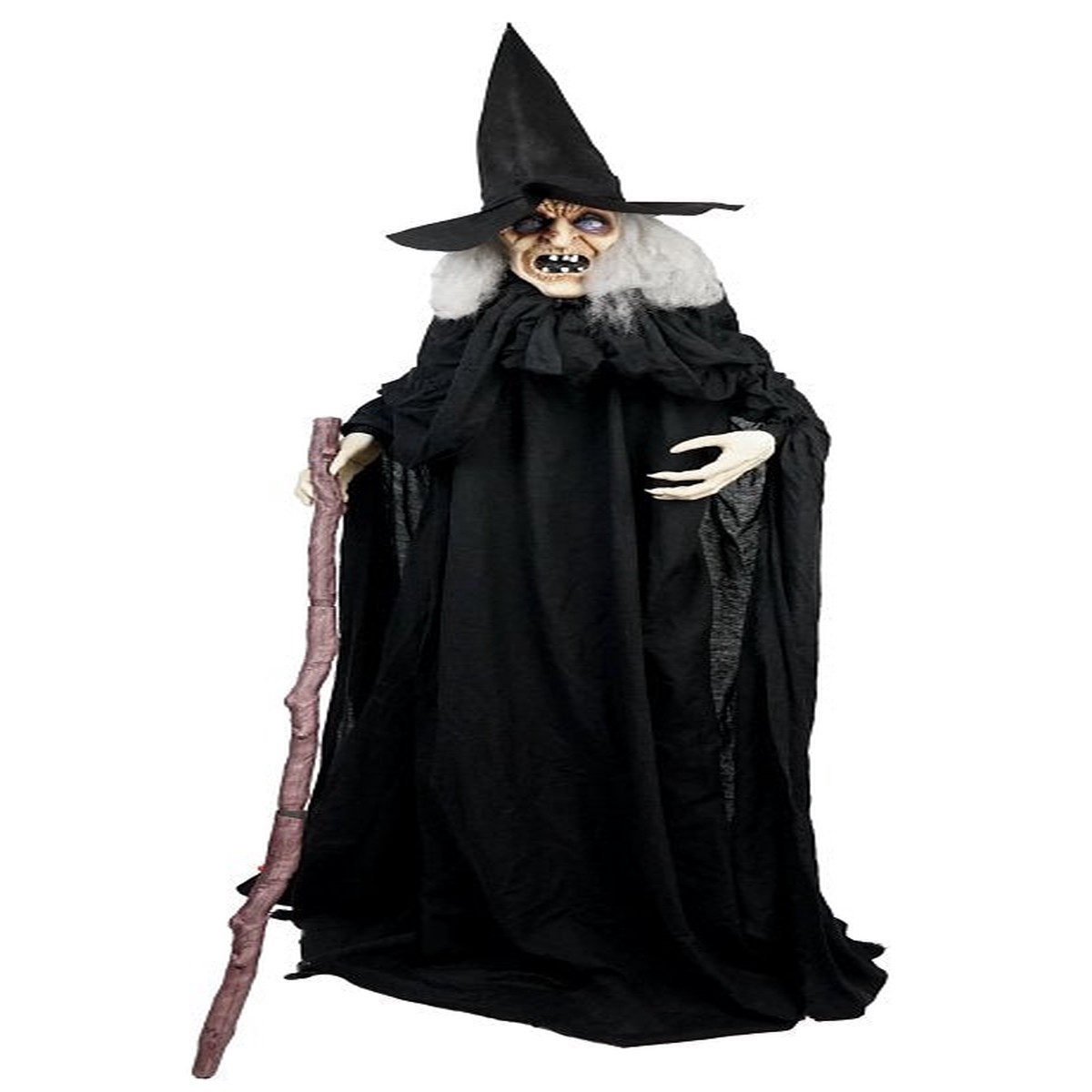 Santas Forest 56911 Animated Witch wCane 6 ft H Metal PVC Internal LightMusic Internal Sounds IndoorOutdoor