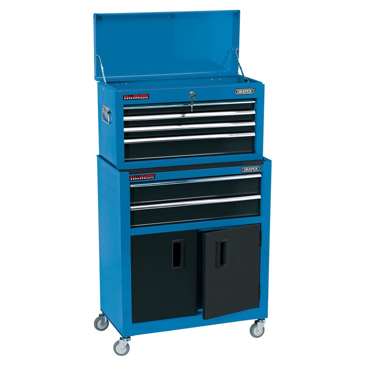 Draper 24 Combined Roller Cabinet and Tool Chest 6 Drawer - Blue 19563
