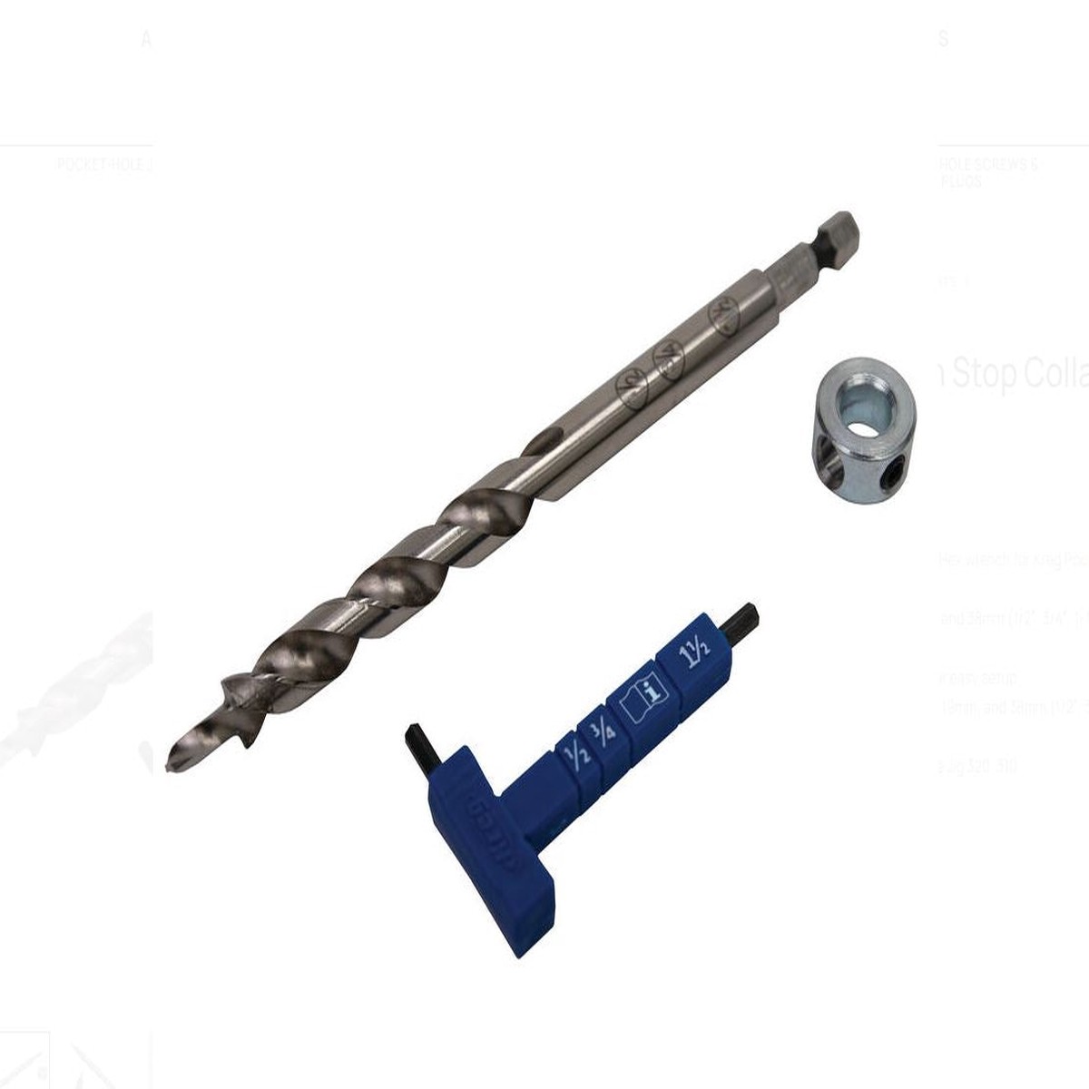 Kreg Easy-Set Drill Bit with Stop Collar GaugeHex Wrench - KPHA308