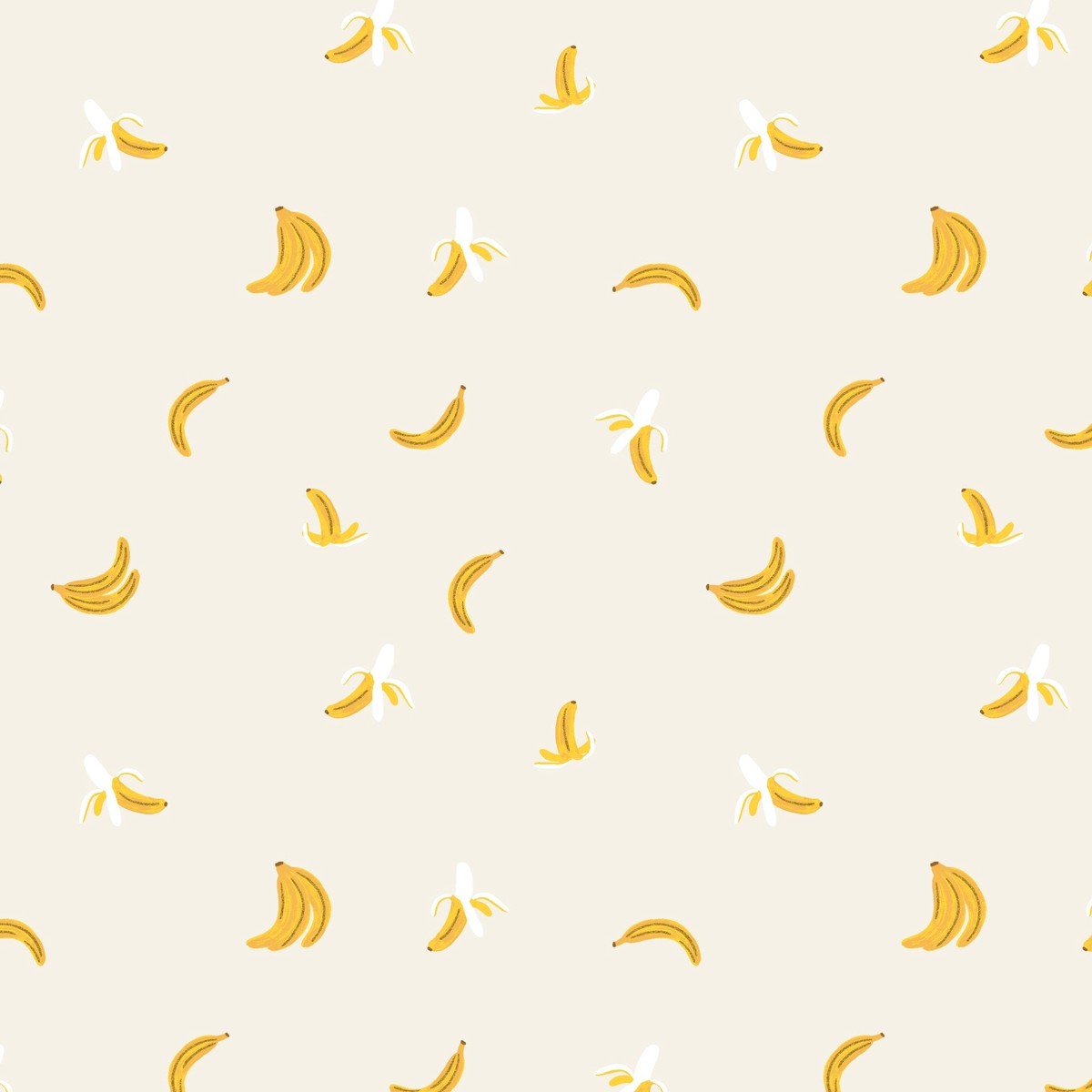 Bananas - Cream Metallic Orchard (14 yard)