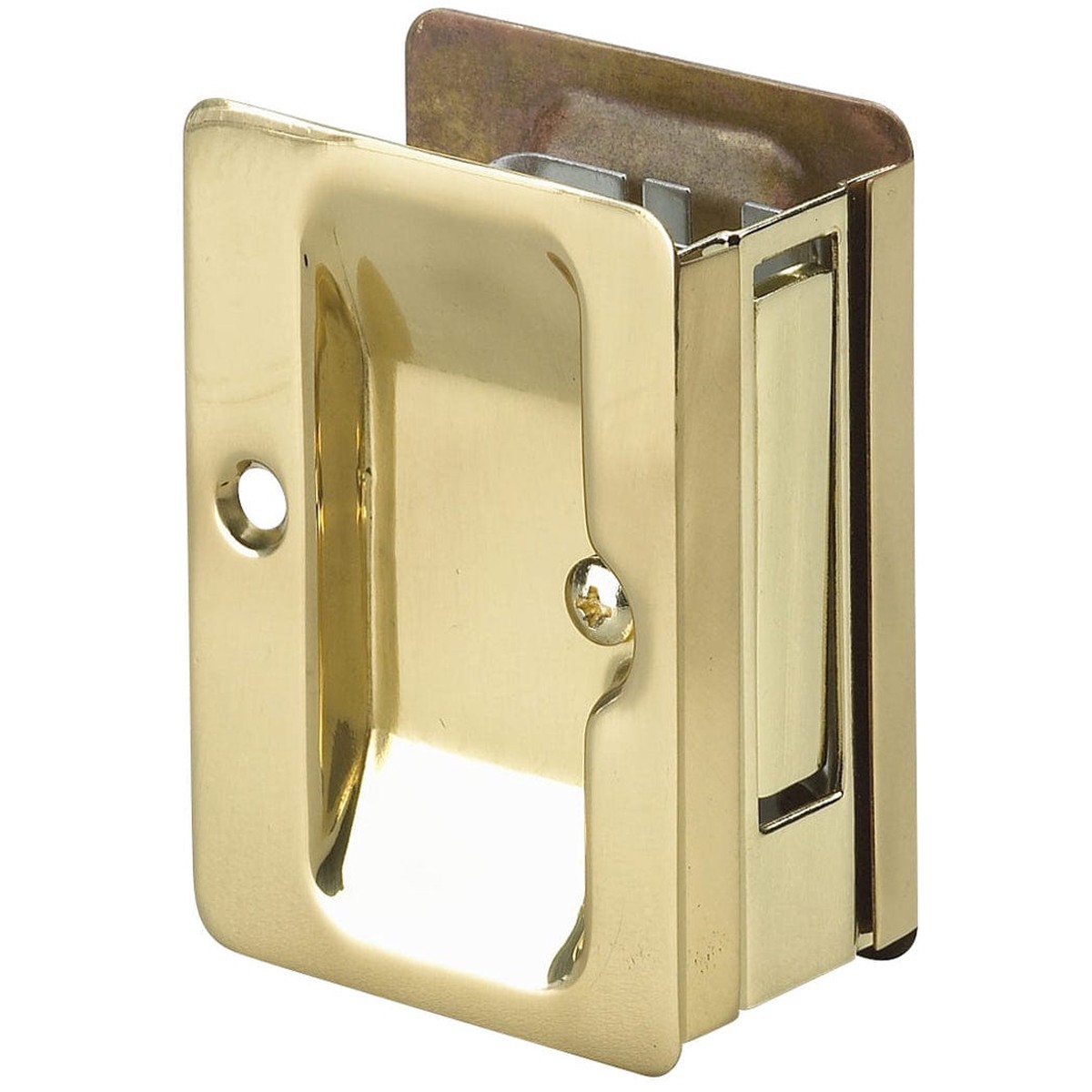 3-732 (82 mm) Pocket Door Pull Rectangular Brass Passage