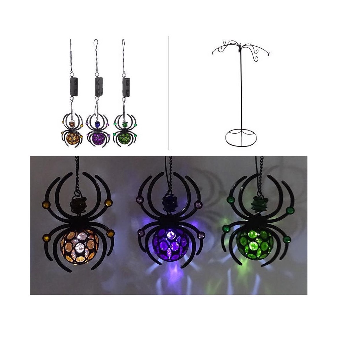 Alpine RGG607A Halloween Spider Hanging Decor 6 Inch