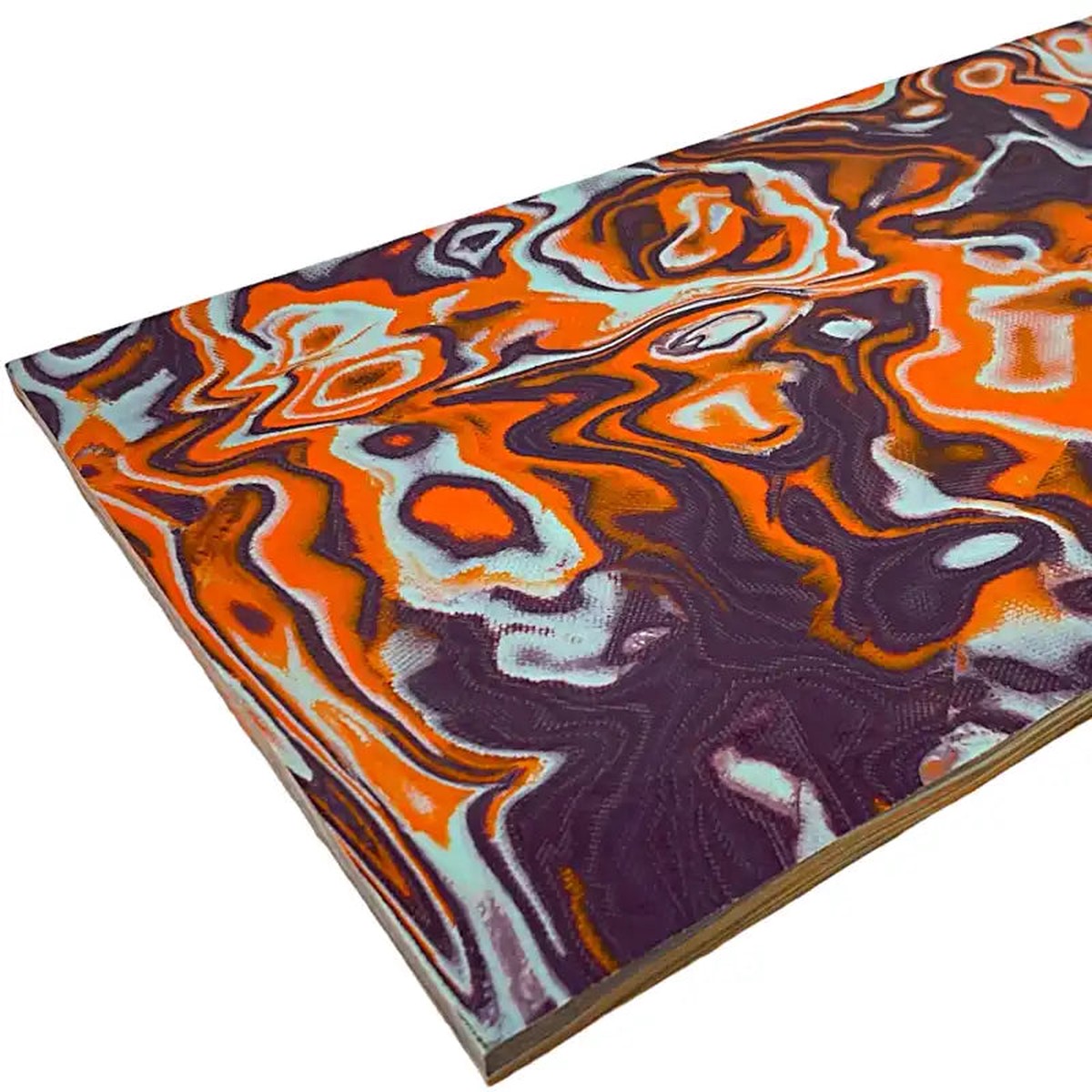 Burl G10 Multicolor Sheets- Tiffani BlueOrangePurple