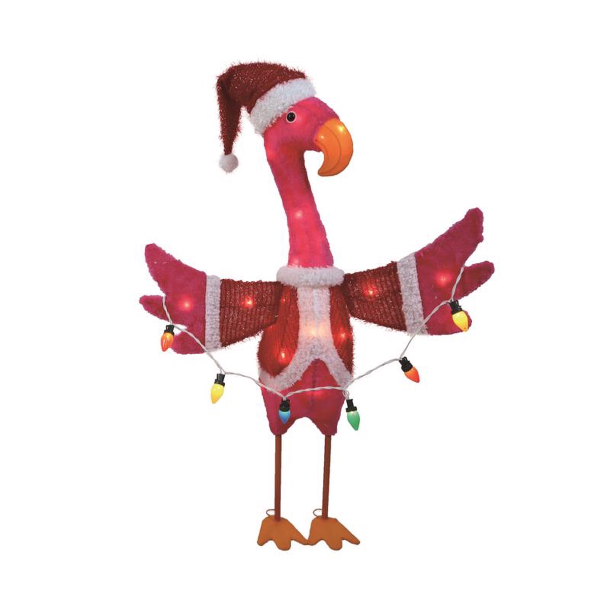 Celebrations Fabric Flamingo in Santa Suite 35 in Yard Decor