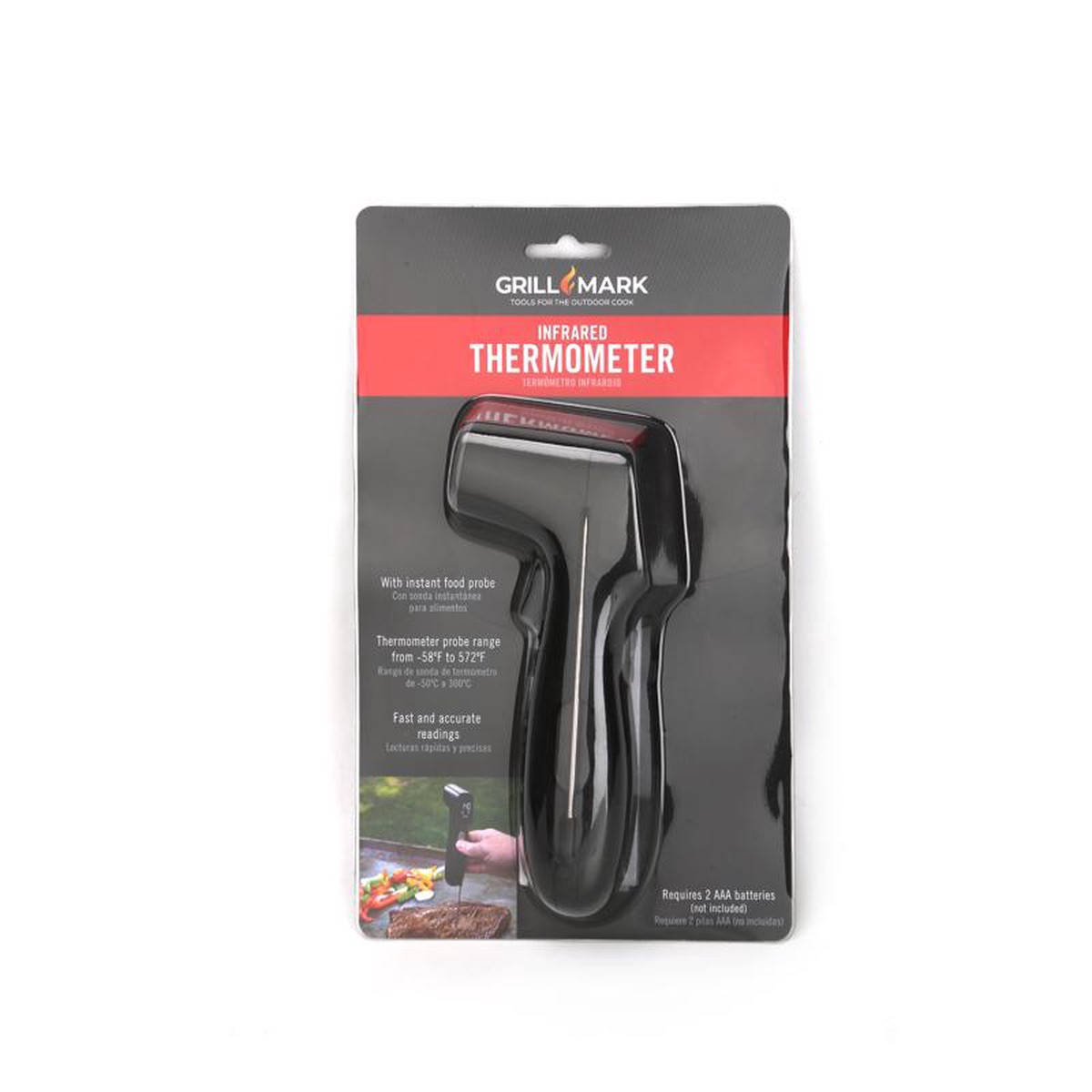 Grill Mark 08813ACE Digital Infrared Cooking Thermometer Black Plastic
