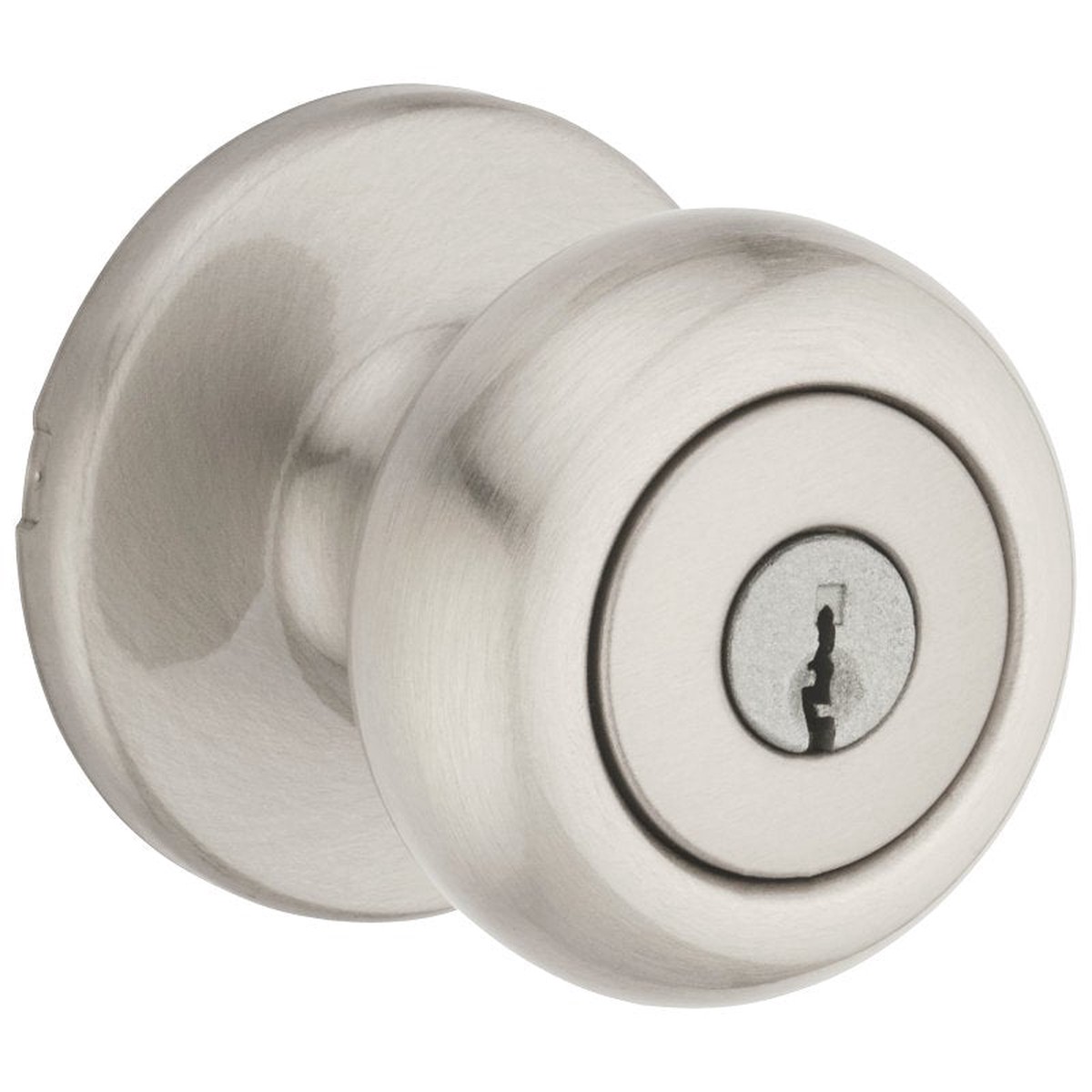 Kwikset 400CV 15 6AL RCS K3 V1 Entry Knob Satin Nickel Zinc KW1 Keyway Re-Key Technology Smartkey Residential