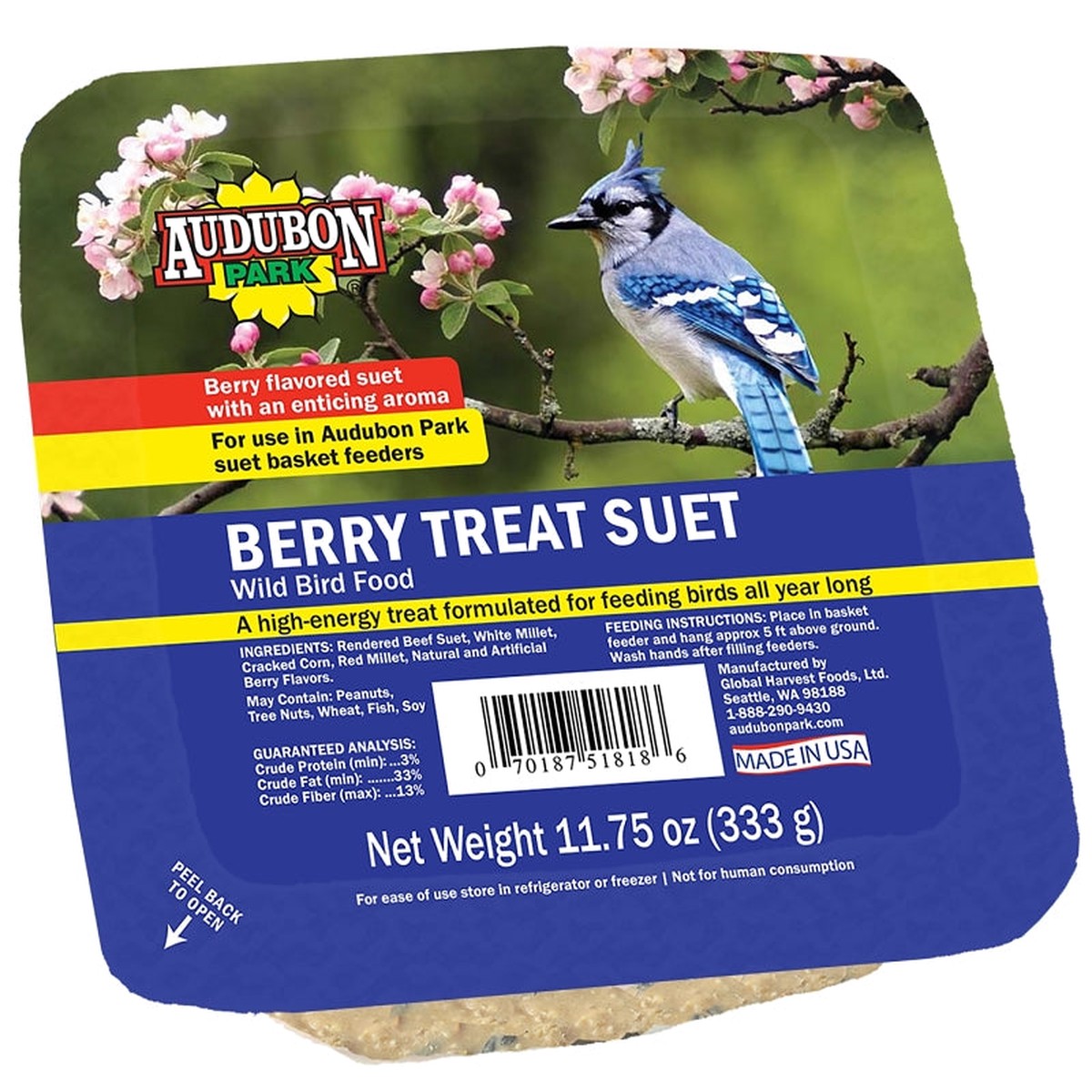 Audubon Park 13066 Berry Treat Suet 117 5oz