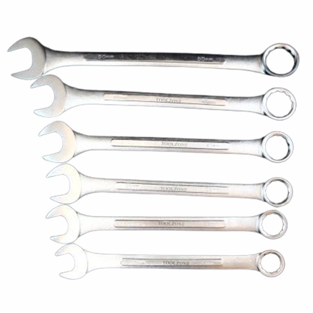 Toolzone SP008 6Pc mm Jumbo Combination Spanner set 33-50mm