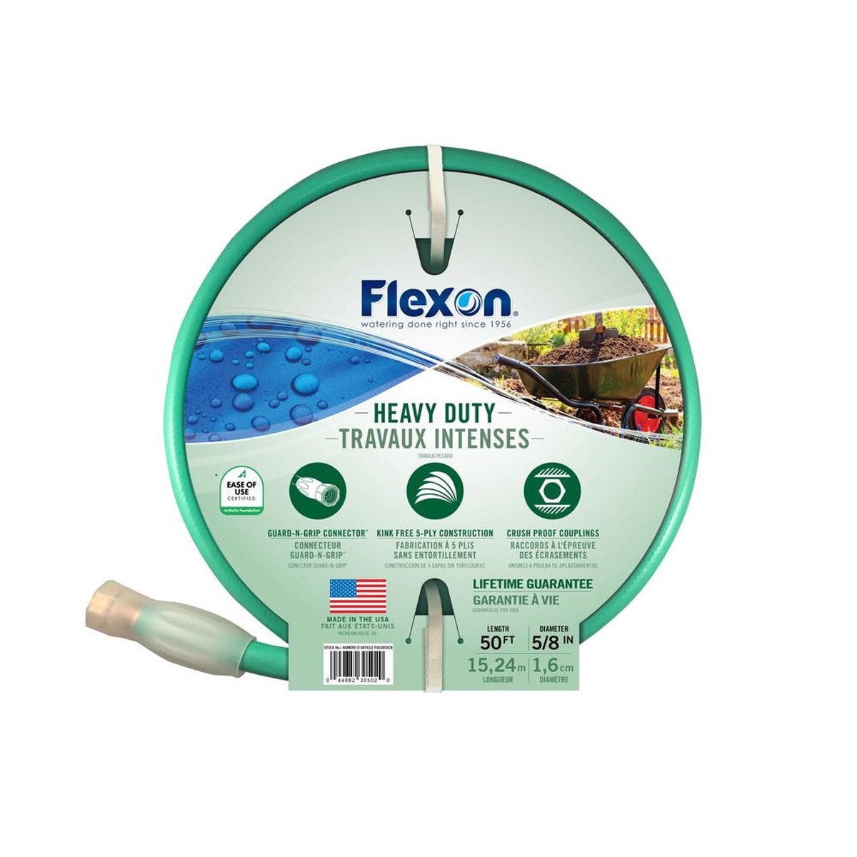 Flexon FXG5850ACE Heavy Duty Garden Hose 58 Inch x 50 Feet