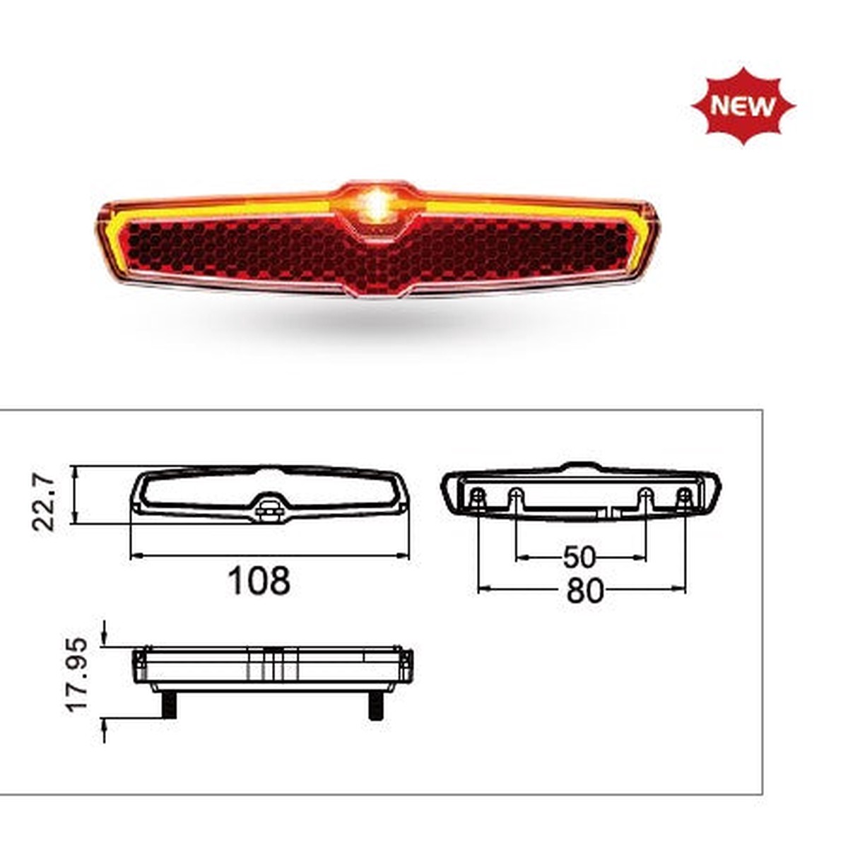 Taillight 6-58v for BBSHD BBS02 TSDZ2 CYC Motors