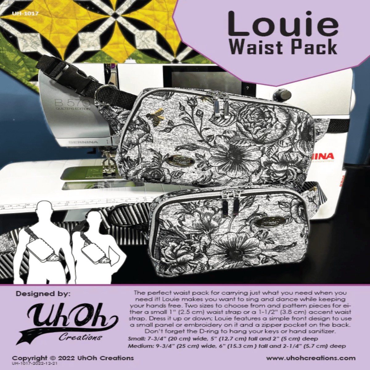 Louie Waist Pack by UhOh Creations (Printed Paper Pattern)