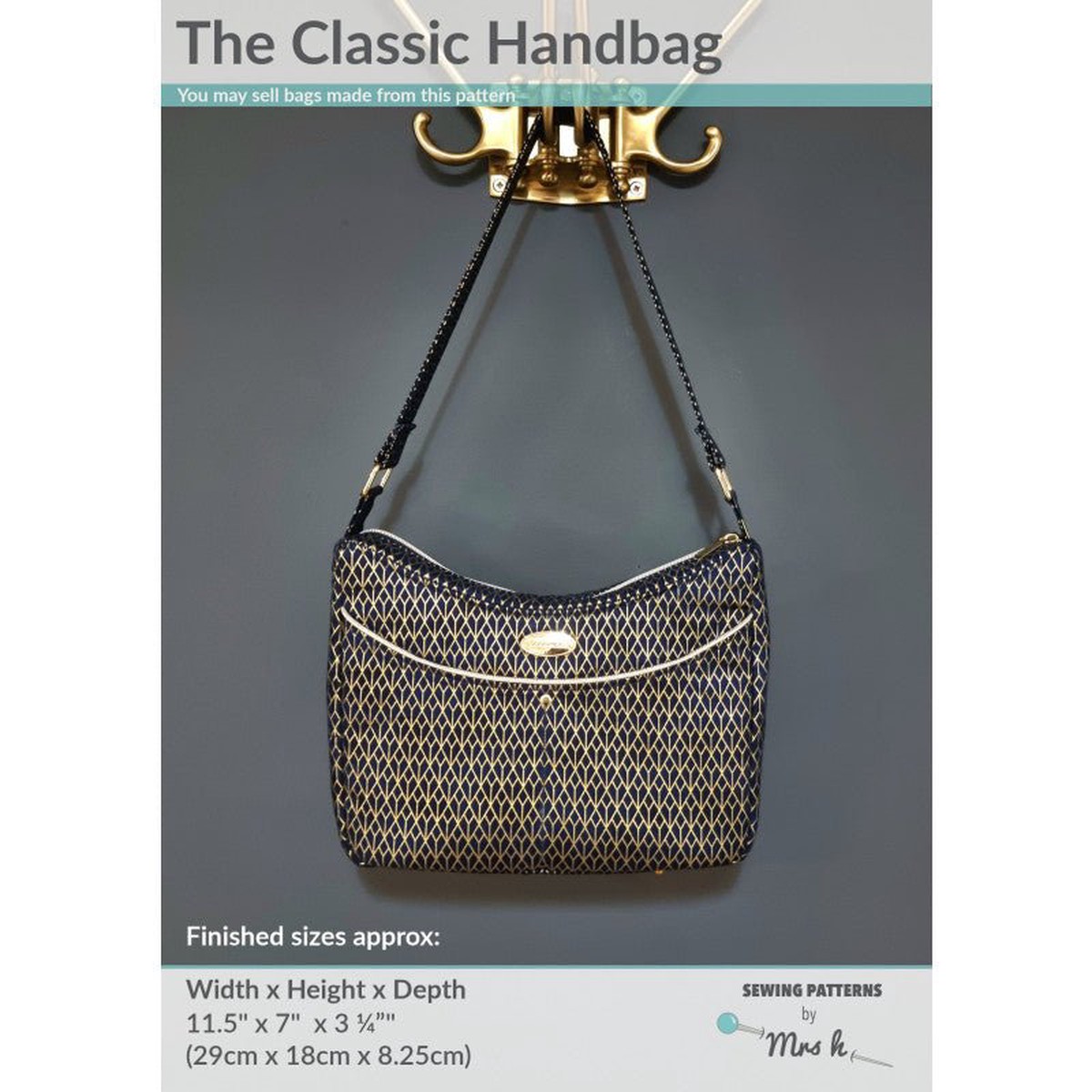 The Classic Handbag by Sewing Patterns by Mrs H (Printed Paper Pattern)
