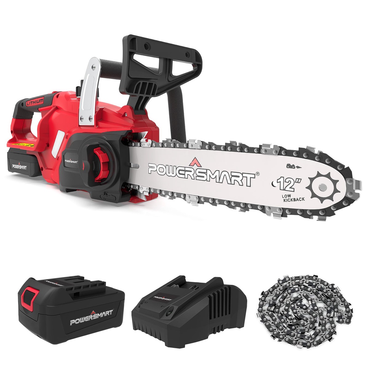 20V 12 Cordless Chainsaw w Battery Charger PS76122A