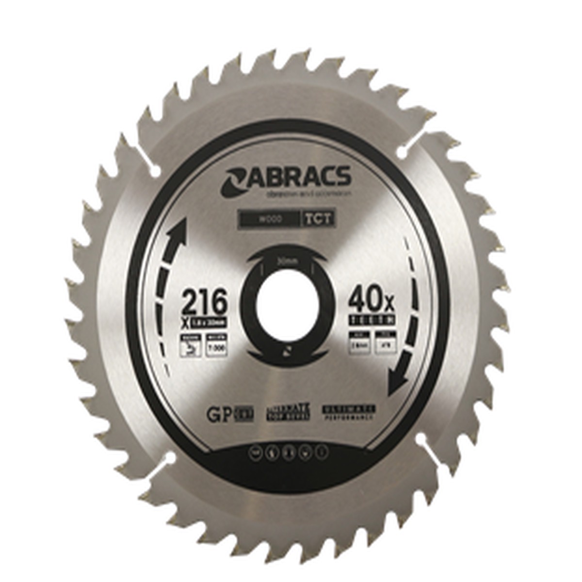 Abracs TCT Blade 216mm X 30mm X 40 Tooth Wood