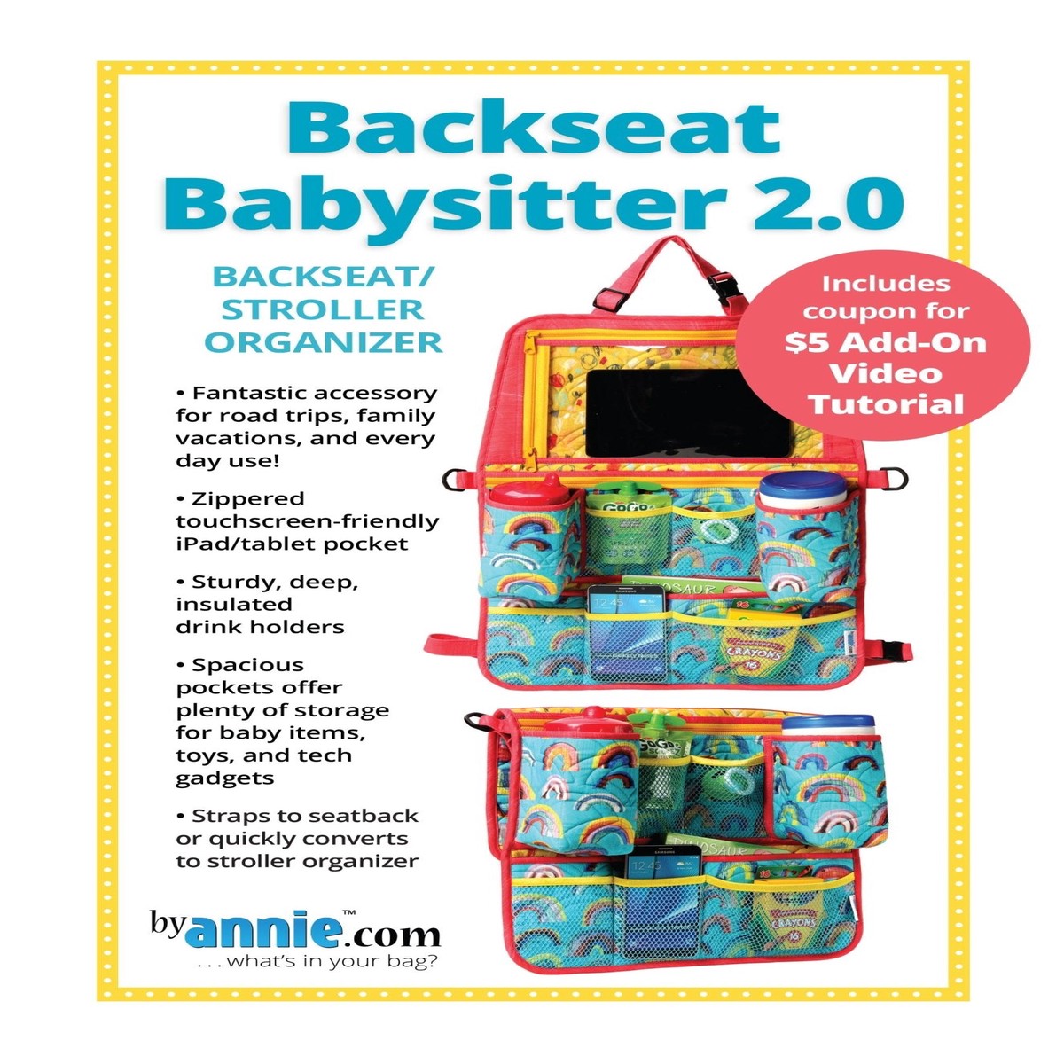 Backseat Babysitter 20 from By Annie (Printed Paper Pattern)