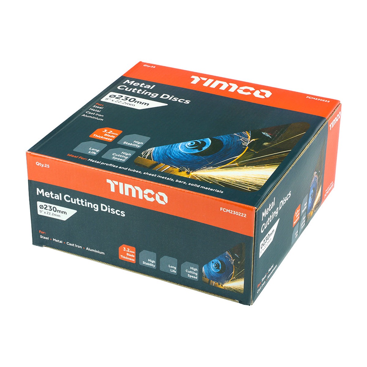 230 x 222 x 32 Timco Metal Cutting Disc (Box Of 25)
