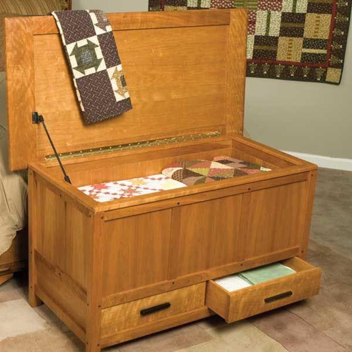 Arts Crafts Blanket Chest - Downloadable Plan