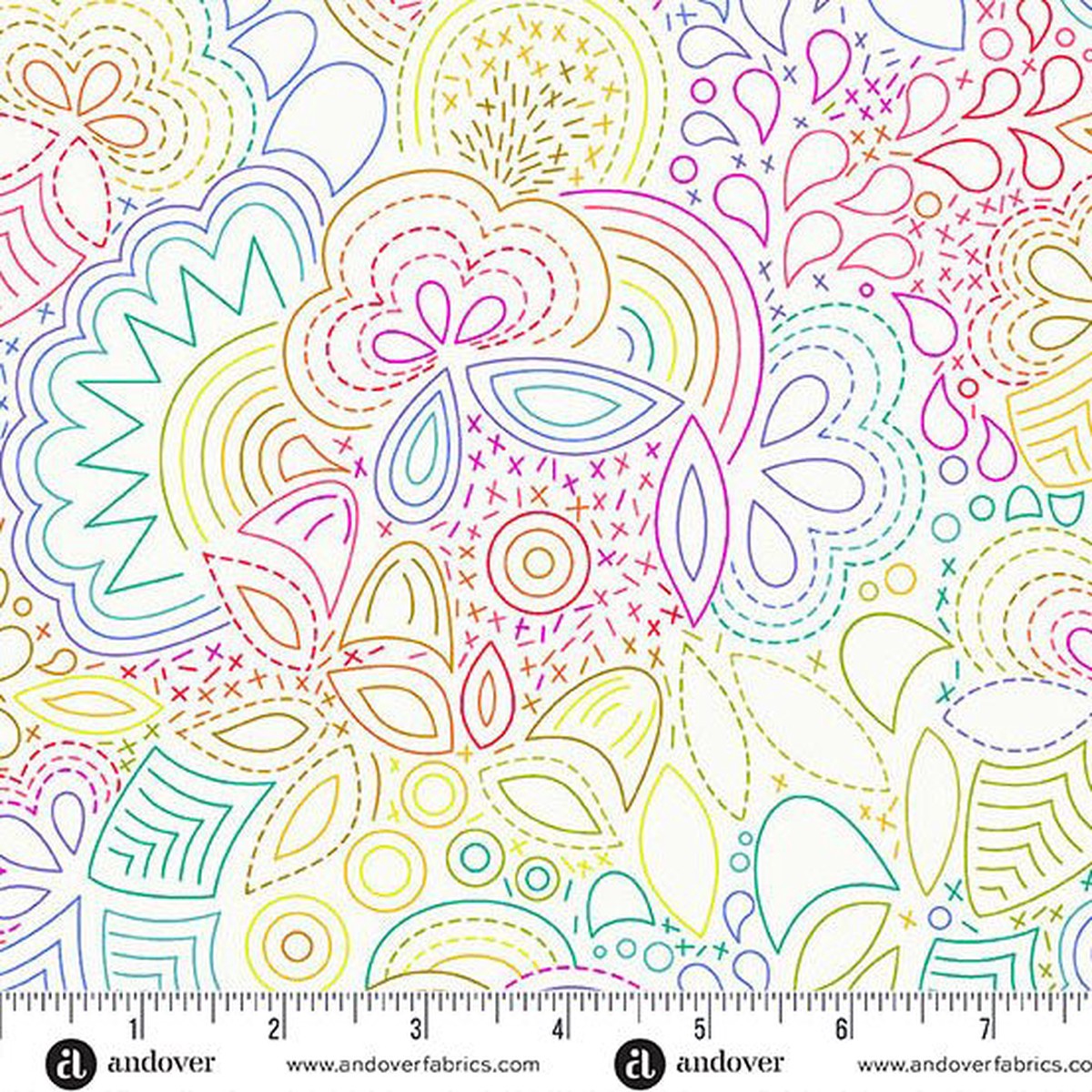 DAY Rainbow Stitched Color Wheel for Andover Fabrics (14 yard)